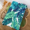 Walmsco Tablecloth Blue Green Palm Leaves Decor For Dining Room