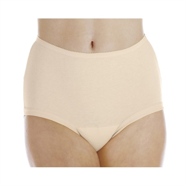 1-Pack Women's Beige Banded Leg Incontinence Panties Large (Fits Hip 41-42")