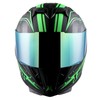 1STorm Motorcycle Full Face Helmet Skull King Matt Green+ One