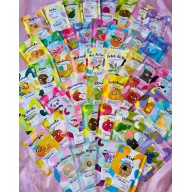 Mascarillas Faciales De Tela Kawaii Coreanas 12 Piezas Todo Tipo De Piel