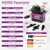 Miuzei MG90S 9G Micro Servo Motor Kit de Motor Engranaje