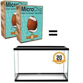 Microchip Coconut Substrate for Inverts and Reptiles Loose Fine Coconut Husk Chip Mix Reptile and Tarantula Bedding for Terrarium Floor (12 Quart (2 Pack))