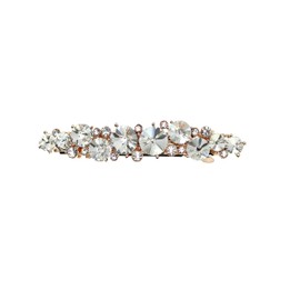 Faship Gorgeous Clear Premium Rhinestone Crystal Floral Small Hair Barrette Clip