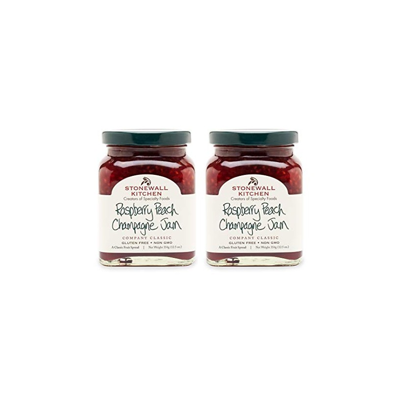 Stonewall Kitchen Raspberry Peach Champagne Jam, 12.5 oz (Pack of