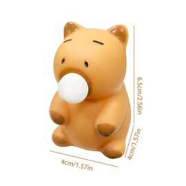 Felicify Capybara Squishy Fidget Toys, Capybara Squeeze Toys, Soft Capybara Stress Ball, Blow Bubble Squeeze Stress Relief Balls, Capybara Gifts for Kids and Adults