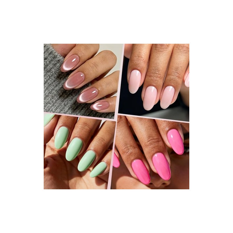 Ranrose Puntas de uñas cortas: 600 uñas postizas ovaladas cortas