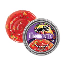 Crazy Aaron's Thinking Putty - Mini Tin - Take a Taco - Collectible Sensory Play Putty - 2" tin - Non-Toxic, Never Dries Out - Creative Toy for Kids and Adults