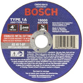 Bosch CWDG1M415 Type 1 Metal Cutting Wheel for Die Grinder, 4-Inch .045 by 5/8-Inch Arbor