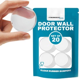 20 Pack Clear Wall Protector Door Stoppers – 2 Inch Self-Adhesive Silicone Door Knob Bumpers for Wall Protection, 