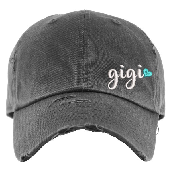Gigi w/Heart Hat | Distressed Baseball Cap | Gigi Gift
