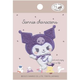 Pioneer Sanrio Characters SCW650-SCW58 Kuromi Musumukyu Patch with 1 Patch Length 2.4 x Width 2.0 inches (62 mm) x Width 2.0 inches (50 mm) Seal/Iron Dual Use Type