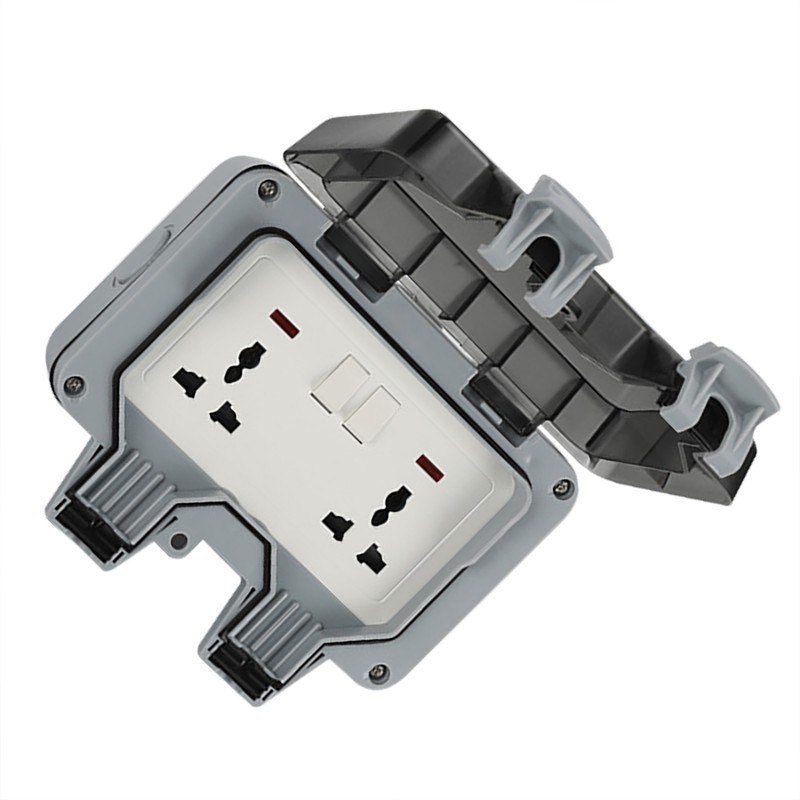 Waterproof Socket Charging Receptacle Power Outlet IP66 PC Electricity Accessory