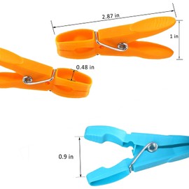 Paquete de 24 pinzas de plástico coloridas, pinzas de ropa resistentes para ropa de lavandería, pinzas de línea de secado, pines de ropa pequeños de colores para exteriores, clips de fotos para tendederos, clips de paquete de alimentos