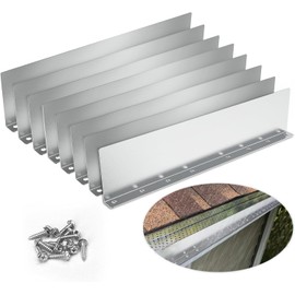 8 Pcs Gutter Valley Splash Guard,Straight Rain Diverter Roofing Gutter Guards,Rain Drip Gutter Guard for House Shingle Roofs Corner(Straight Style)
