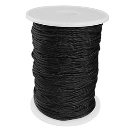 ZZLZX 1PC Black 2mm Braided Lift Shade Cord Lifting Rope Braided Lifting Rope for Venetian Blind Repair and DIY Handicraft Projects
