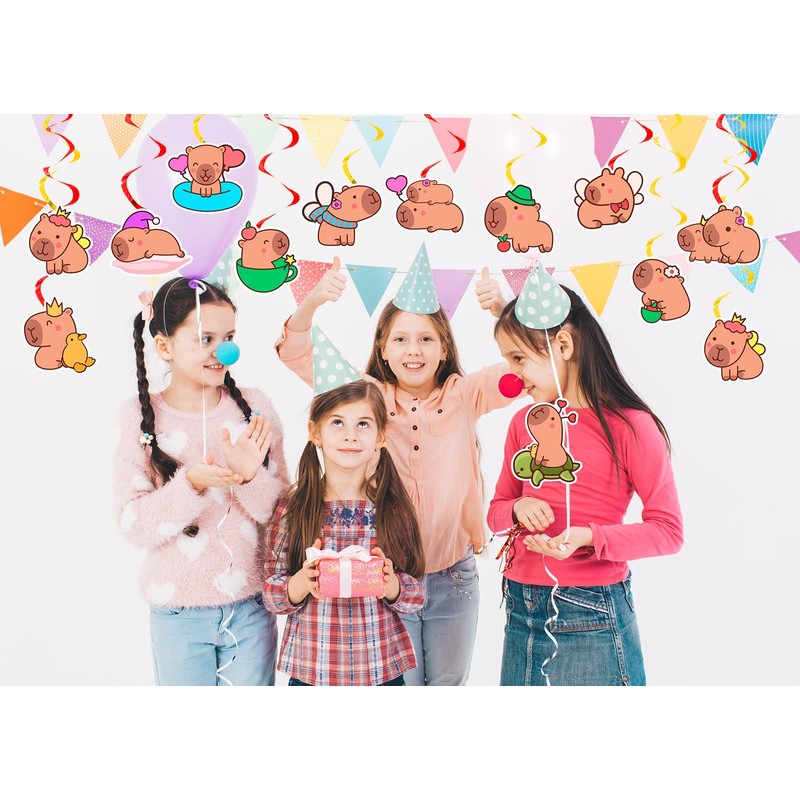 24 Pcs Capybara Hanging Swirls Capybara Ceiling Swirls Decorations Capybara