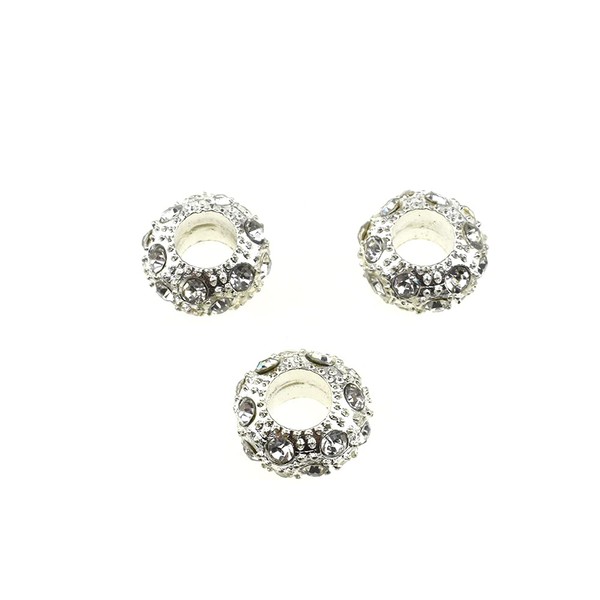 Hahiyo Rhinestone European Beads Stunning Shine Unique Characteristics Large Holes