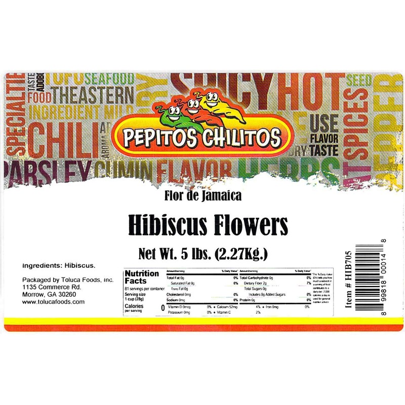 PEPITOS CHILITOS/Hibiscus flowers - Jamaica 5lb