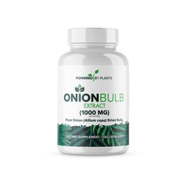 Onion Bulb Extract 1000mg Pure All Natural Onion (Allium Cepa) Dried Bulb - 120 Capsules