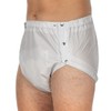 Suprima 1-249-011 Unisex PVC Briefs Buttonable Size S Transparent Blue