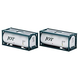 TOMIX 3175 N Gauge ISO 20ft Tank Container, Frame Type, Japanese Petroleum Transportation, Green, Pack of 2