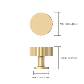 Asidrama 30 Pack Brushed Gold Kitchen Cabinet Knobs Dresser Knobs Drawer Knobs Cabinet Hardware Zinc Knobs for Dresser Drawers