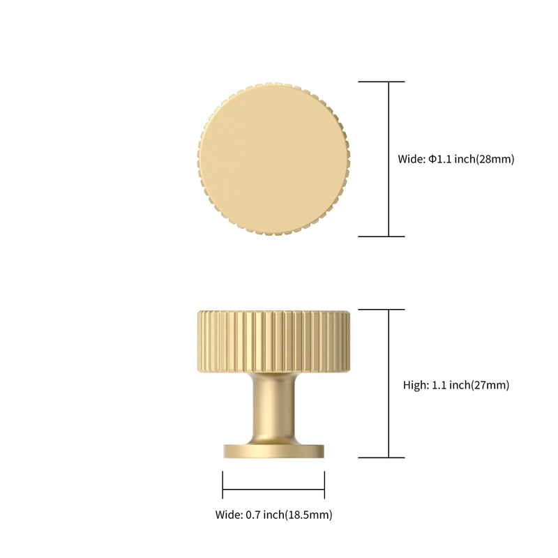 Asidrama 30 Pack Brushed Gold Kitchen Cabinet Knobs Dresser Knobs
