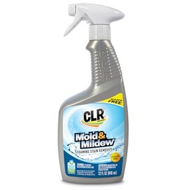 CLR Mold & Mildew Clear, Bleach-Free Stain Remover Spray | Works on Fabric, Wood, Fiberglass, Concrete, Brick, Painted Walls, Glass and More | EPA Safer Choice (32 Ounce)