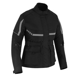 Hive Moto Womens Motorcycle Biker Jacket Ladies Waterproof Cordura Coat Motorbike CE Armour Girls Motocross Vest (US, Alpha, XX-Large, Regular, Regular, Black)