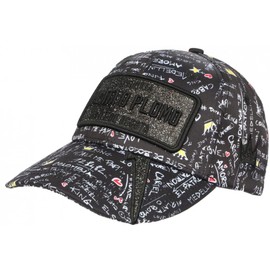 Plata o Lead Black Grey Rhinestone Baseball Cap, Size: One Size - Colour: Black - Unisex, Black, One Size, black