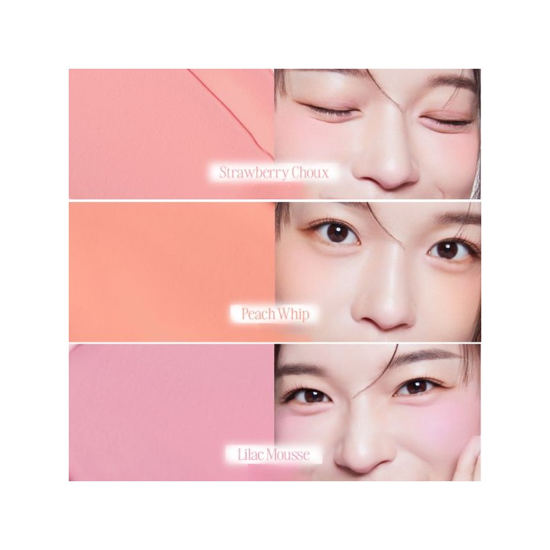 FEEV Fluffy Cheek Blush 10g, color:Strawberry Choux