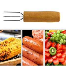 5 PCS Premium Barbecue Skewers Set with Corn on The Cob Forks, Holders, and Sweetcorn Forks - Grilling Accessories for Outdoor BBQ