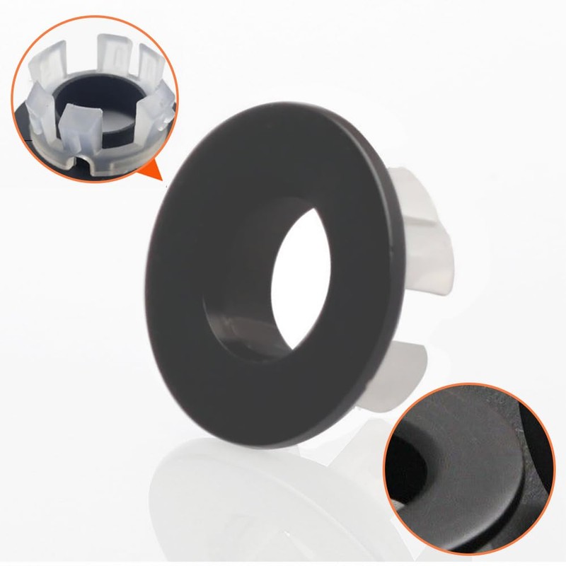 2 Pack Sink Overflow Cover, Bathroom Vanity Sink Basin Overflow