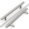 Coinkoly 10 Pack 5"(128mm) Satin Nickel Cabinet Pulls Knurled Kitchen