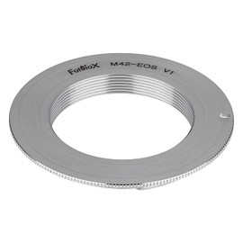 Fotodiox Pro Chrome (Type 1) Lens Mount Adapter, M42 (42mm x1 Thread Screw) Lens to Canon EOS Adapter, for Canon EOS 1D, 1DS, Mark II, III, IV, 1DC, 1DX, D30, D60, 10D, 20D, 20DA, 30D, 40D, 50D, 60D, 60DA, 5D, Mark II, Mark III, 7D, Rebel XT, XTi, XSi, T