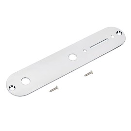 Banworks Imperial Guitar Control Plate 9.5mm (3/8") CTS Potentiometer Holes Steel Alloy Switch Control Plate for American/Mexican Fender Tele Electric Guitar JT/KZB-02 Chrome