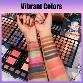 Paleta De Maquillaje Para Sombra De Ojos, combinación con sombra de ojos Colorete facial Cejas en polvo Delineador de ojos Lápiz Espejo, Kit de maquillaje todo en uno para mujer Kit completo MISS ROSE M