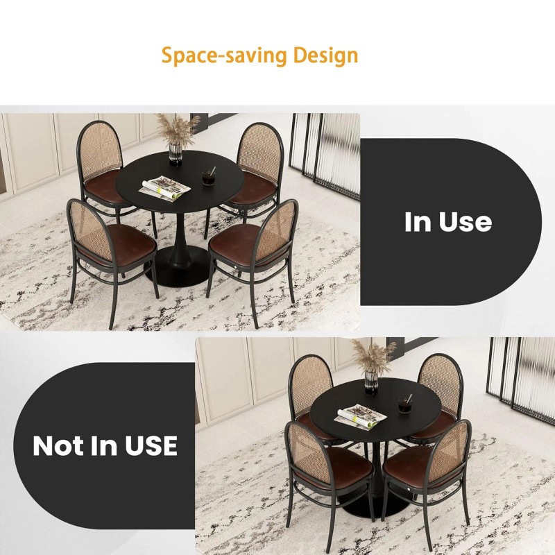 Unbranded Wood Round Dining Table Tulip Table Small Kitchen Table