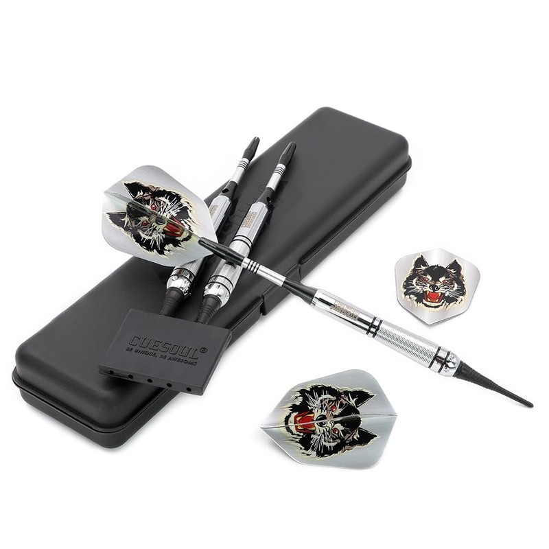 CUESOUL New Soft Tip Darts 3 Complete Darts 16-gram Barrels