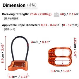 Azarxis 25kN Professional Rappel Gear Downhill Equipment, ATC Guide Belay Device Rock Climbing Descender for Outdoor Recreation, Strong Safe Durable (Red - 25kN)
