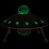 Off the Wall Toys Alien Glow-in-The-Dark UFO Space Ship and