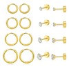 8 Pairs Huggie Earrings Set 6mm 8mm 10mm 12mm Hypoallergenic