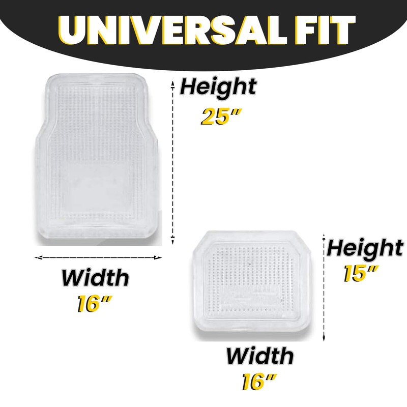 Zento Deals Car Floor Mat - Clear All Weather Floor