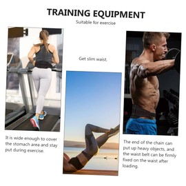 WHAMVOX Weightlifting Belt with Chain Oxford Design Back Support for Strength Training for Running Hiking Yoga Building Equipment