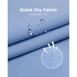 MaaMgic Mens Swim Trunks with Compression Liner 2 in 1 Swimming Shorts Stretch 7" Swimwear Quick Dry Bathing Suits,Blue + Colorful Print,Medium