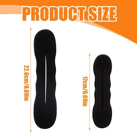 WeddHuis 4 Piece Hair Styling Set, Bun Maker, Bun Cushion, Magic Hair Bun Hair Holder, Sponge Clips, Hair Styling Doughnut, for Weddings, Hairpin