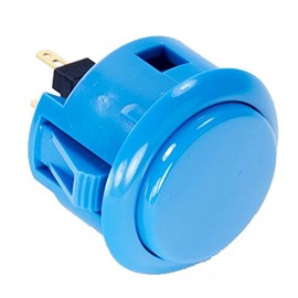 Sanwa Denshi Mount-on Push Button, 30⌀, bule