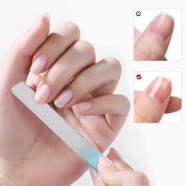 Nano Glass Nail Shiner Kit, 3-in-1 Manicure Tool-Nail Buffer for Shaping Buffing and Polishing Natural Nails, Fine Crystal Nail Files, Gifts for Women