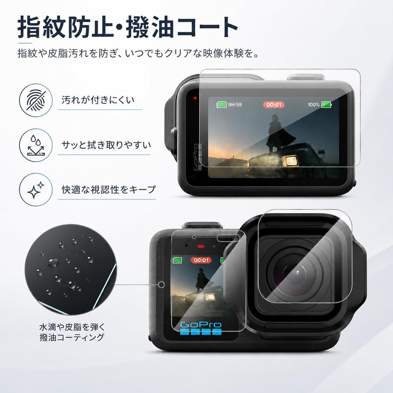 YCJDP 保護フィルム GoPro MISSION 1 / MISSION 1 PRO/MISSION 1