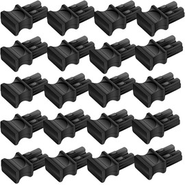 Dust Cover, SFP+ QSFP+ QSFP28 Fiber Optic Dust Caps, Suitable for Duplex LC,Black Silicone, 20pcs